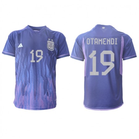 Virallinen pelipaita Argentiina Nicolas Otamendi 19 Vieras World Cup 2022 Lyhythihainen - Miesten